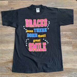 VTG single stitch Braces Teeth T shirt